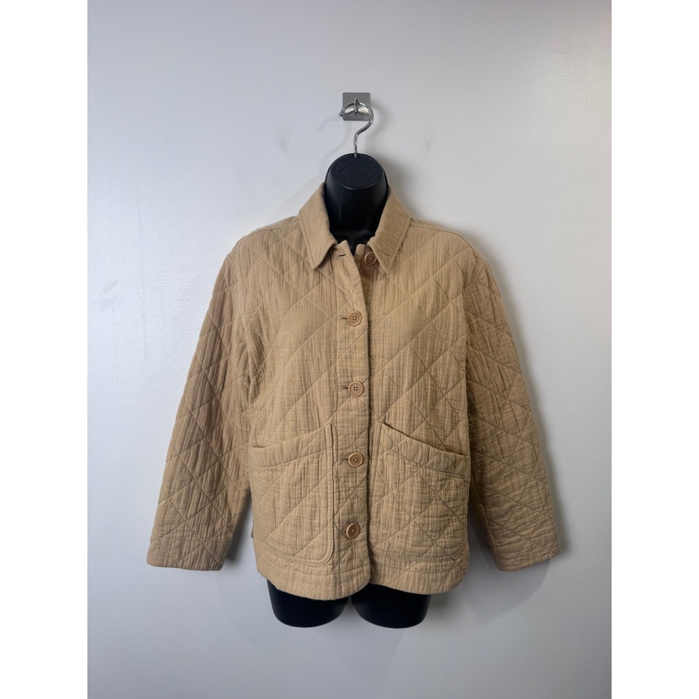 Madewell Quilted Lightspun Cropped Shirt Jacket Women NE387 Size XXS